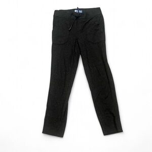 Democracy Women’s Drawstring Jogger Textured Pants Black Size S Deep Pockets